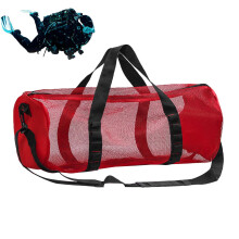 Mesh Diving Bag - Large Capacity Durable Mesh Sports Equipment Carrier, Lightweight Foldable Beach Storage Bag
