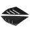 1 Pair Car Rear Window Louver Decor Accessory Fit 2