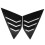 1 Pair Car Rear Window Louver Decor Accessory Fit 3