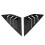 1 Pair Car Rear Window Louver Decor Accessory Fit 8