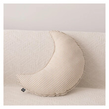 Pillow Cloud Star Knot Moon Shape Cushion Soft Stripe Decoration for Kids Room Sofa Chair Car (Color: Moon)