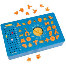 Limited Time Fun Board Game, Play Unit with Timer and Pop-Up Tray - Game Size 12x12x12.5cm, Blue