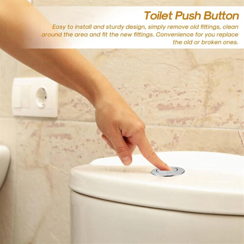 Toilet Flush Button 36mm Single Flush Push Button for Bathroom Water Tank Water Saving Replacement Switch 1