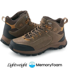 (Brown, UK9 / US10) Mens Hiking Boots MEMORY FOAM Walking Ankle Trail Trekking Hiker Trainers Shoes