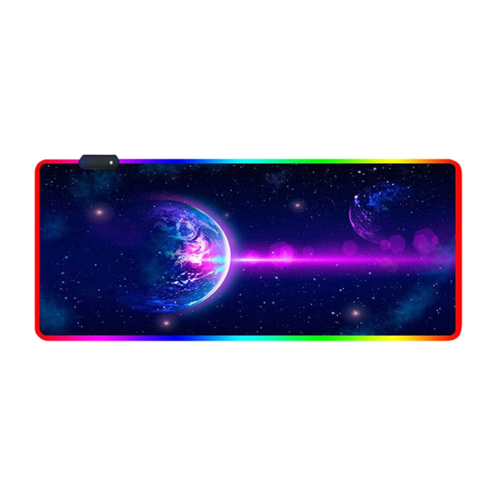 Mouse Pad Led Desk Mat Xxl World Map Rgb Earth1 800X300x4mm Backlit Gaming Mousepad Keyboard Cover Light 6038364311443