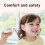 Set mini spatole auricolari con LED, 200 mAh, ABS bianco 4
