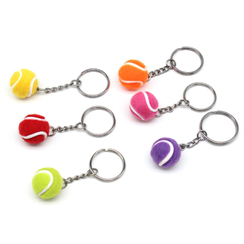 Mini Tennis Ball Key Chain Key Ring Decoration