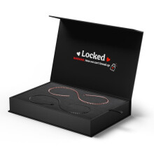 (Black & Rose Gold) Locked Unisex Permanent Couples Bracelets with Special Clasp - Perfect Date Night Gift for Anniversary, Mothers Day, Ramadan and Birthday