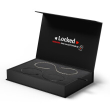 (Black & Silver) Locked Unisex Permanent Couples Bracelets with Special Clasp - Perfect Date Night Gift for Anniversary, Mothers Day, Ramadan and Birthday