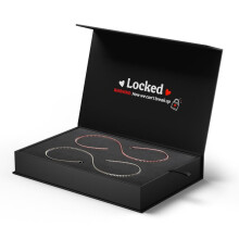 (Silver & Rose Gold) Locked Unisex Permanent Couples Bracelets with Special Clasp - Perfect Date Night Gift for Anniversary, Mothers Day, Ramadan and Birthday