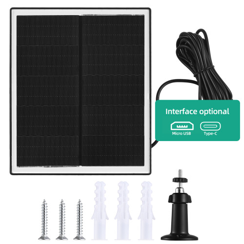 10W Solar Panel Charger 5V with Type-C Port & 9.84ft Cable 2