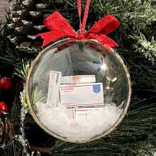 2024 Funny Mini Christmas Ornament, Small Xmas Balls for Home Office Halloween Decorations, D Size