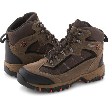 (BROWN, UK 9 / US 10) Nevados Trail Mens Gents Waterproof Genuine Leather Lightweight Breathable Lace Up Memory Foam Hiking Outdoor Walking Trekking Boots Casual