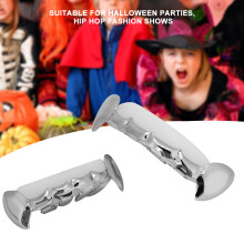 Zähneprop für Männer und Frauen Halloween-Kostüm Messing Silber Schwarz