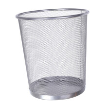 Cestino rotondo in rete grigio da 11,2 oz per casa/ufficio