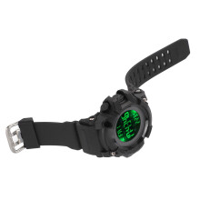 Digitale Sportuhr 150 mAh, 50 m wasserdicht, Schwarz