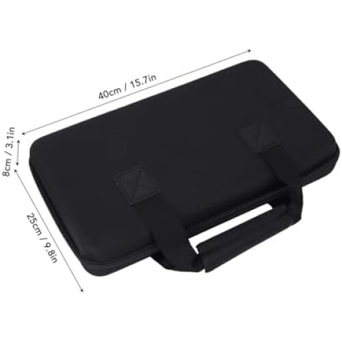 DJ Controller Storage Bag, Hard Protective Case for Double Channel DJ Controllers, Travel-Friendly, Durable Material, Black 1