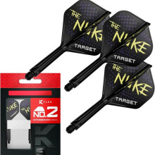 (No2, Short - 19mm) Target Darts Luke 'The Nuke' Littler K-Flex Integrated Flight & Shaft System