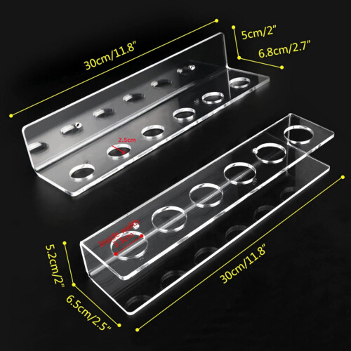 Elegant Wall Rack for Pool Cues Transparent Acrylic Clear 2