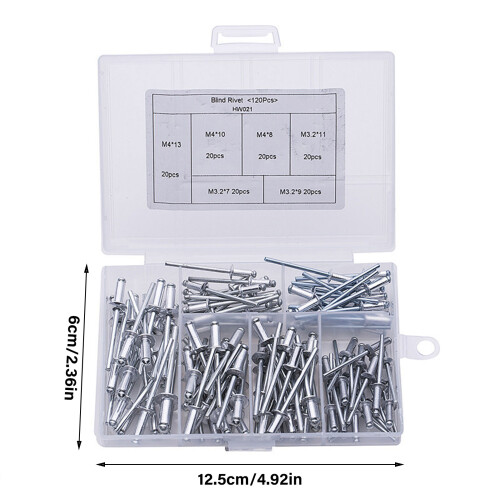 Pack Of 120 Aluminum Rivets Stable Blind Rivets Upgrades for 2