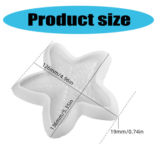 Practical Epoxy Resin Starfish Tray Mold Fashion Accessory for 2