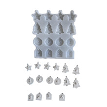 Silicone Figure Pendant Mold Christmas Tree Number Hangings