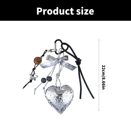 Silver Heart Bowknot Leather Resin Pieces for Adding Elegant to 2