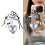 Silver Heart Bowknot Leather Resin Pieces for Adding Elegant to 2