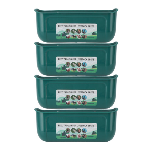 Mangiatoia a conca per polli da appendere - set da 4 pezzi, grande, verde 2