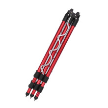 Telescopic Aluminum Fishing Rod Tripod Stand - 7 Rod Capacity, Adjustable, White/Blue/Red