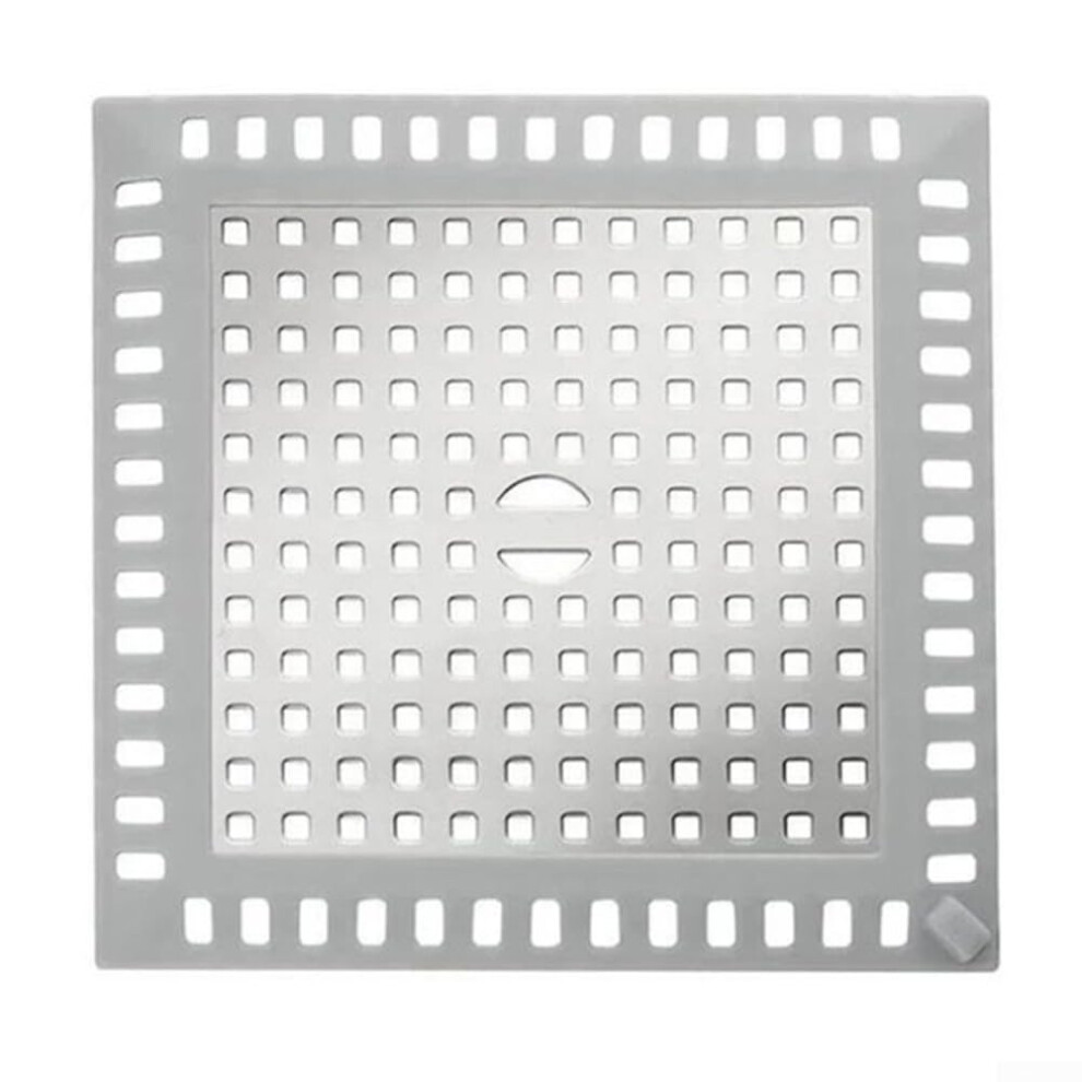304 Stainless Steel Floor Drain Cover 12X12cm Square Bathroom Shower Waste Drain With Anti-Clogging Hair Collector Silver 6038364313973