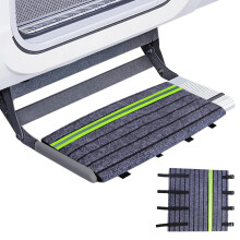 Step Covers for Motorhome Stairs, 45 x 45 cm Adjustable Non-Slip Mat with Reflective Strips for Trailers and RVs