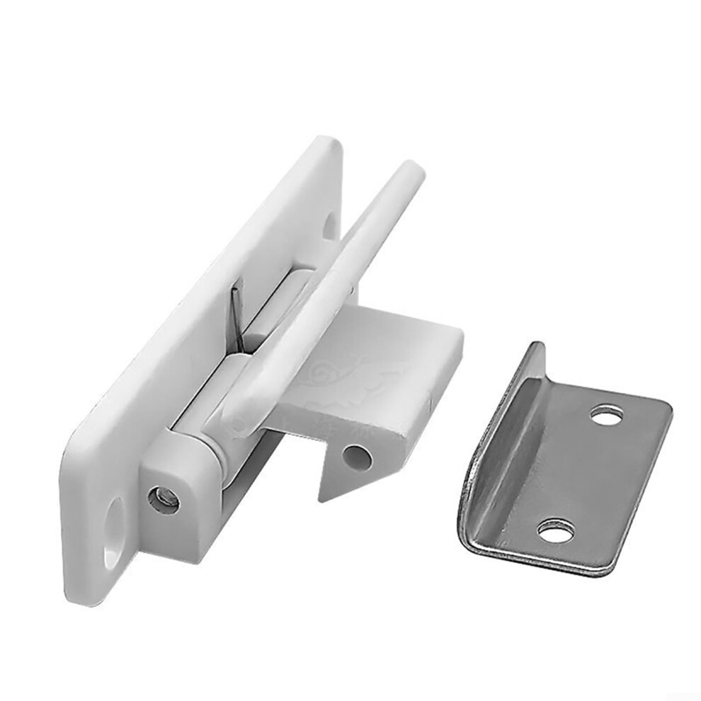 Rv Door Catch Holder Abs Nylon Latch Retainer For Trailer Camper Exterior Door Stopper Replacement Parts White/Black 9016109782748