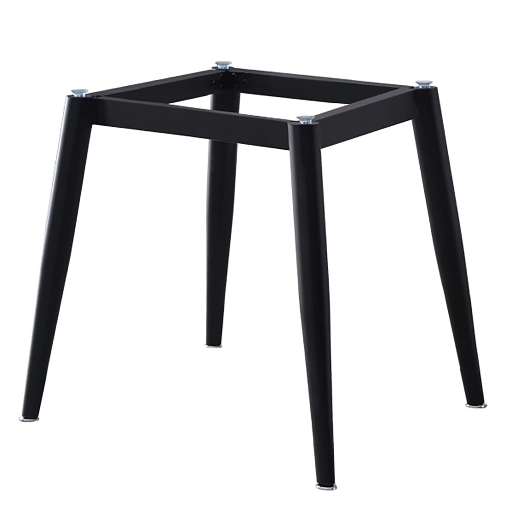 Modern Metal Table Frame 60x60cm with Adjustable Floor Protection, 73cm Height, Black Finish, Sturdy Design-image-OPC-PKF6KVT-NEW