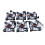 6pcs 120mm RGB LED Fan Silent Multi Layer Colorful 9
