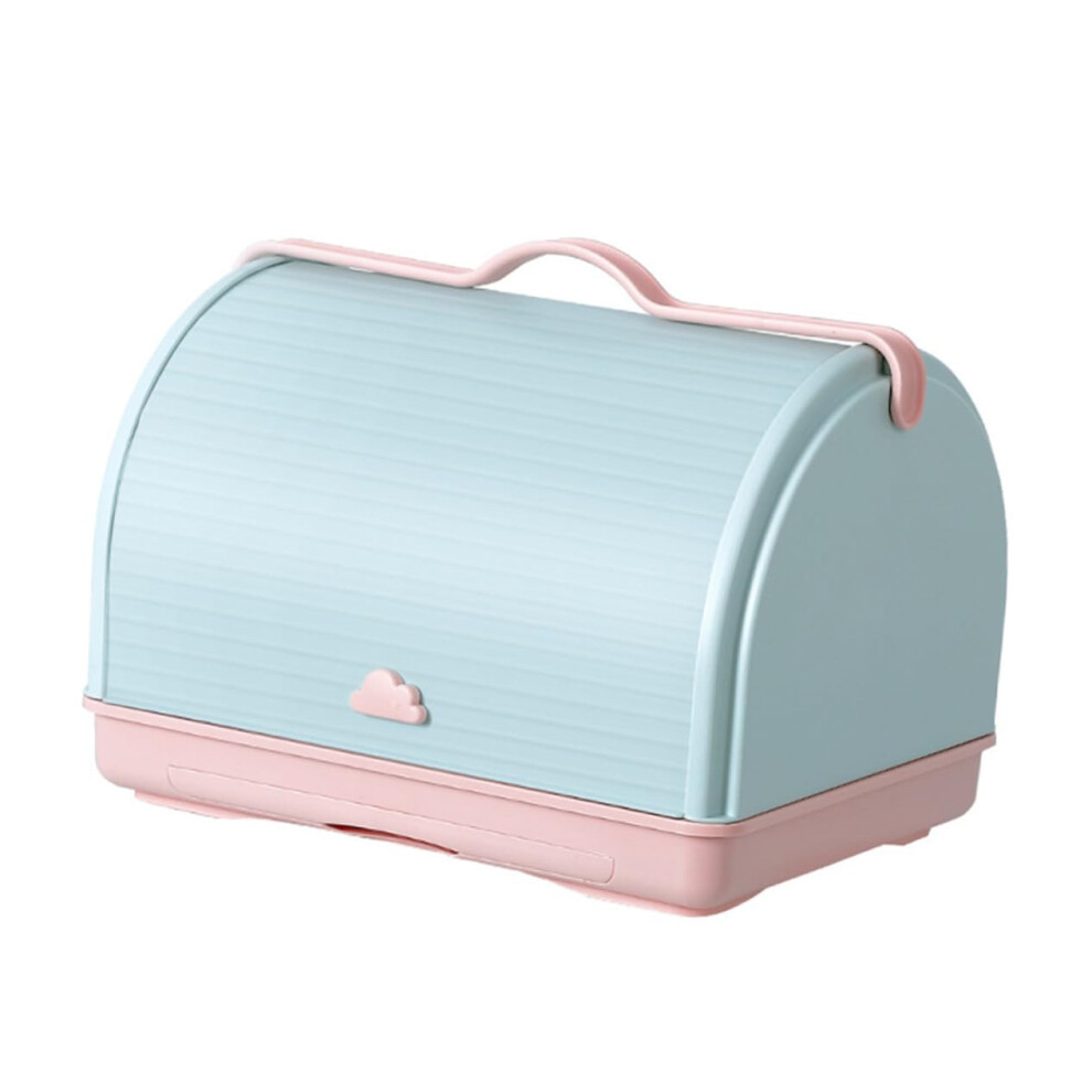 Nursing Milk Bottle Storage Box with Cover, Drainer Tray, Dustproof Organizer for Easy Clean Cutlery and Bottle Drying Rack