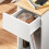 SoBuy Slim White Bedside Table with Drawer, 25x40x60cm 5