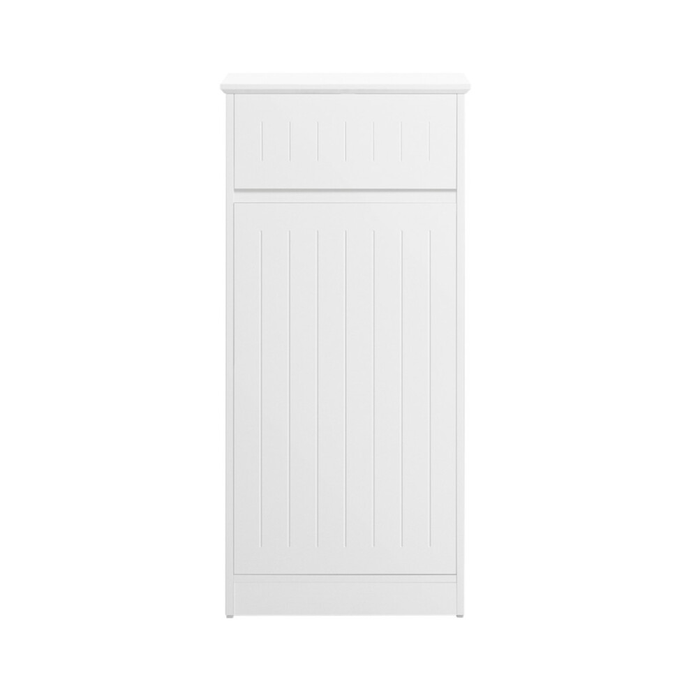 SoBuy White Laundry Cabinet with Basket & Drawer, 40cm