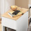 SoBuy Slim White Bedside Table with Drawer, 25x40x60cm 6