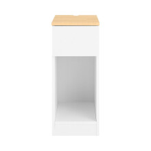 SoBuy Slim White Bedside Table with Drawer, 25x40x60cm