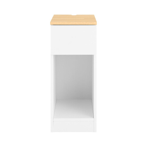 SoBuy Slim White Bedside Table with Drawer, 25x40x60cm