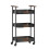 SoBuy 3-Tier Kitchen Trolley with Wheels, Black/Brown 1
