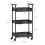 SoBuy 3-Tier Kitchen Trolley with Wheels, Black/Brown 3