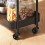 SoBuy 3-Tier Kitchen Trolley with Wheels, Black/Brown 6