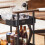 SoBuy 3-Tier Kitchen Trolley with Wheels, Black/Brown 7