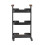SoBuy 3-Tier Kitchen Trolley with Wheels, Black/Brown 15