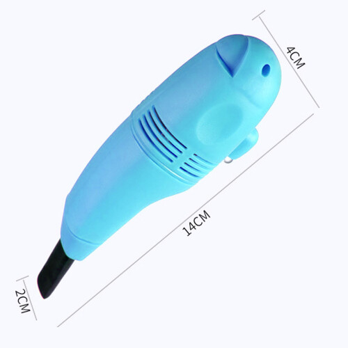 USB Powered Blue Keyboard Vacuum Cleaner, Lightweight, 4x14x2cm 1