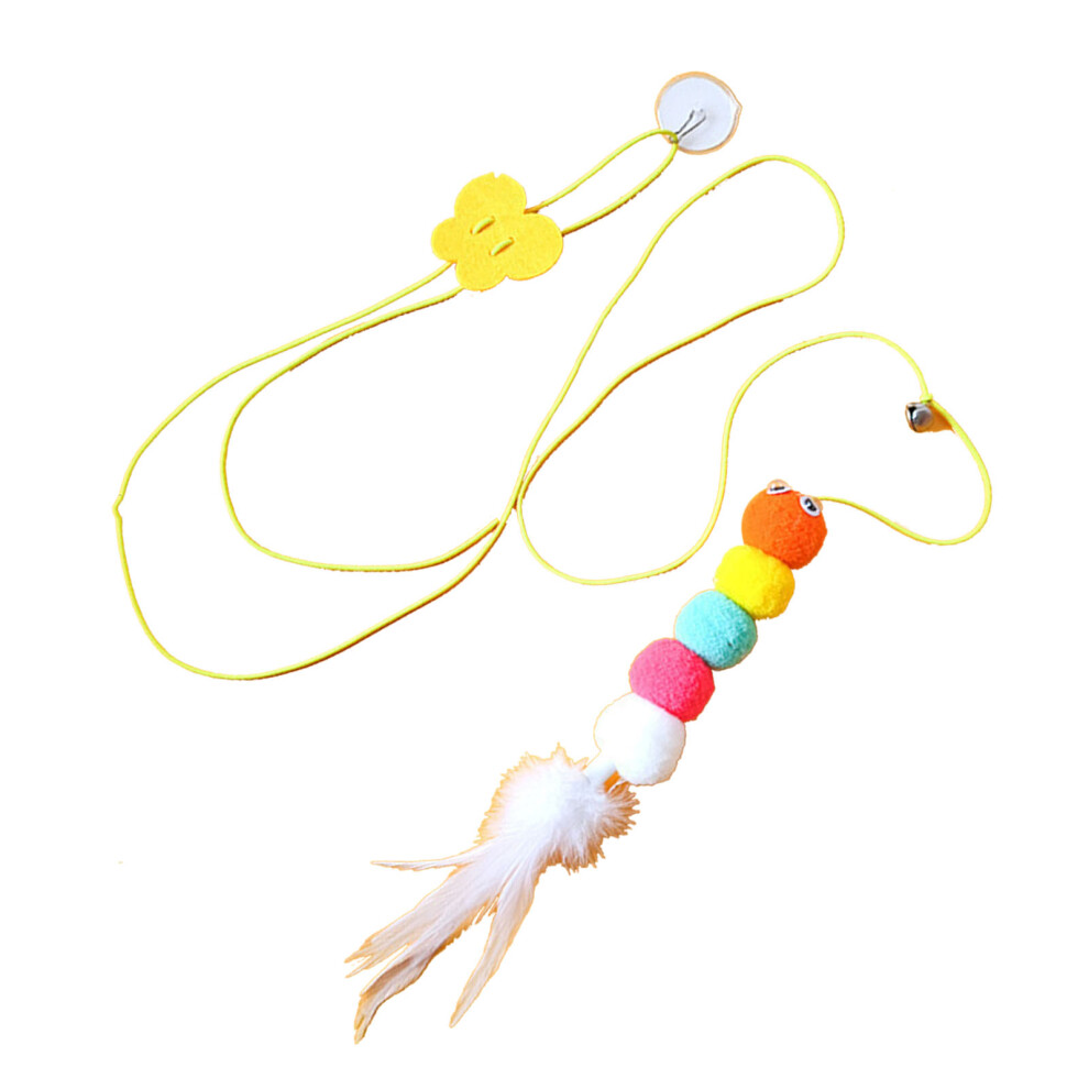 Hanging Door Cat Feather Toy for Indoor Play, Plush & Feather-image-OPC-PKF6N2T-NEW