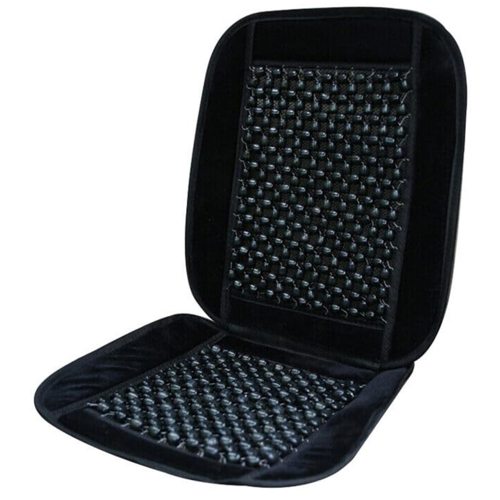 Beaded Car Seat Cover Universal Breathable Waxed Beaded Cushion For Cars Minimalist Massaging Cooling Accessories Black 6038364315236