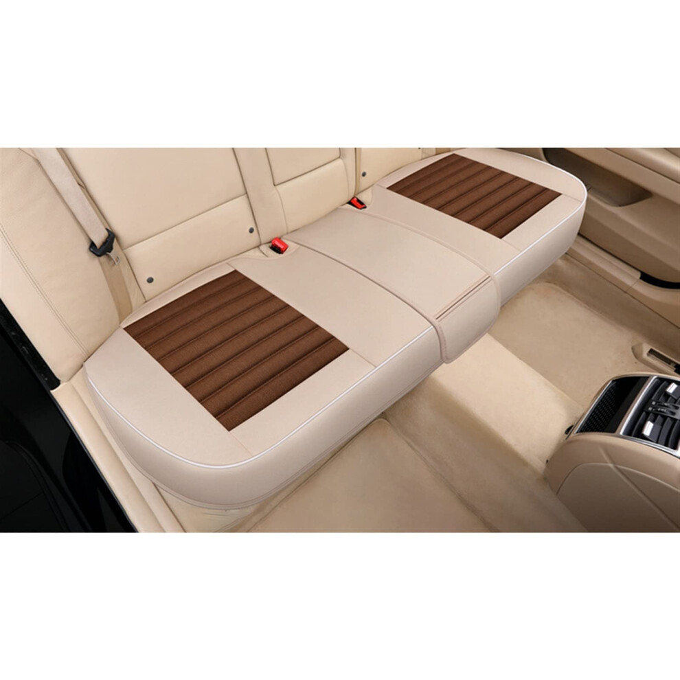 Car Seat Cover Flax Cushion Universal Breathable Protector For Four-Door Sedan And Suv, Ultra-Luxury 1Pc Back Brown 6038364315502